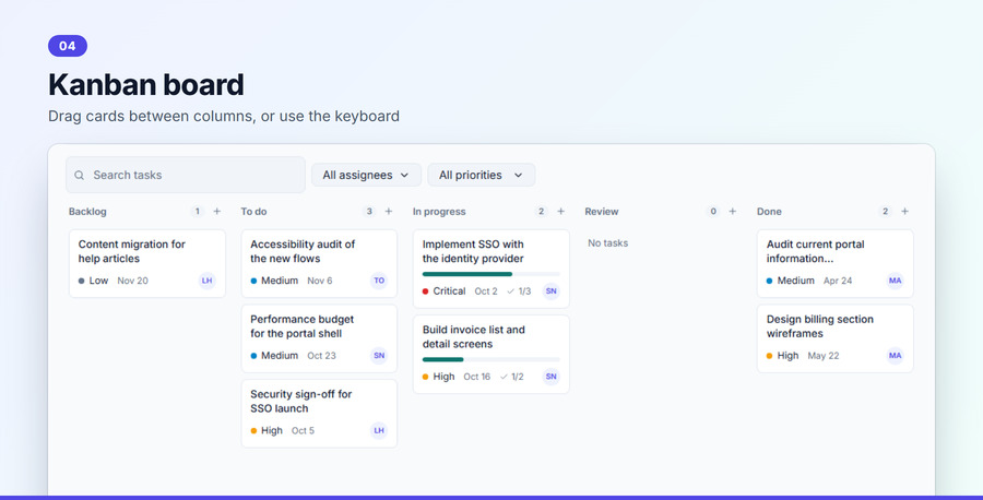 Kanban board
